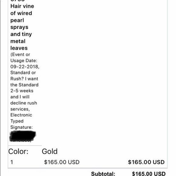 Belairebridal  Never used wedding rhinestone vine - Picture 4 of 4